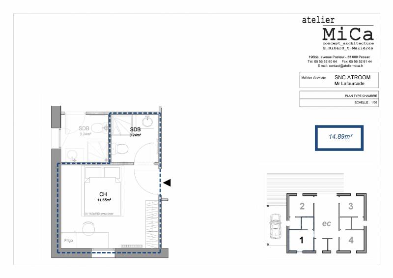 Chambre meublée dans maison neuve en colocation Talence